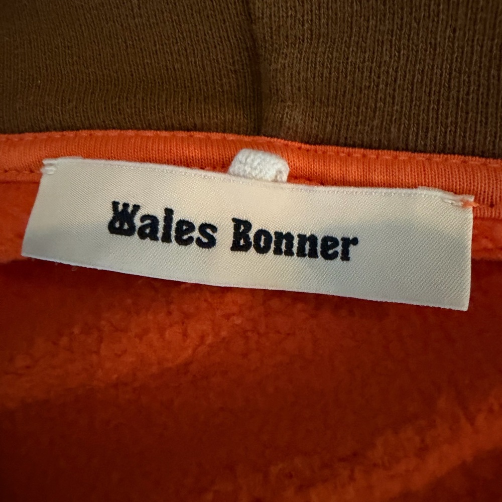 Wales Bonner Orange and Brown Hoodie - Picture 4 of 6